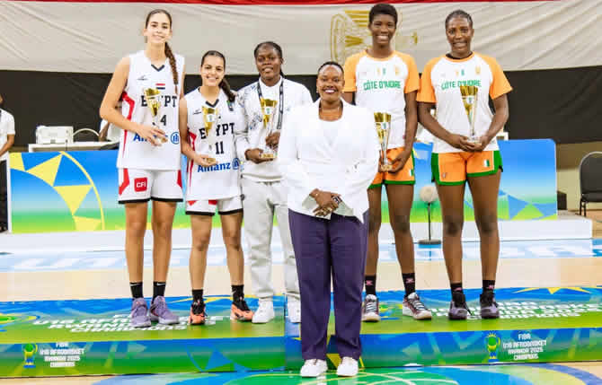 Afrobasket U16 féminin 2025 : Palmarès complet, la camerounaise Shanice Mbahia dans la prestigieuse All-Tournament Team