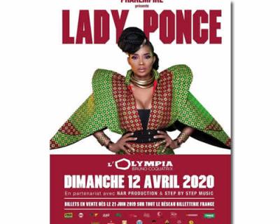 Lady Ponce Ã  l'olympia le 12 Avril 2020