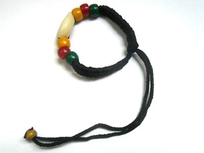 Bracelet vert-rouge-jaune en perle simple 3