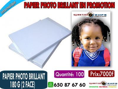 Papier Photo Brillant 180g (2 faces)  
