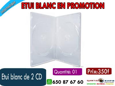 ETUIS BLANC DE 2 CD